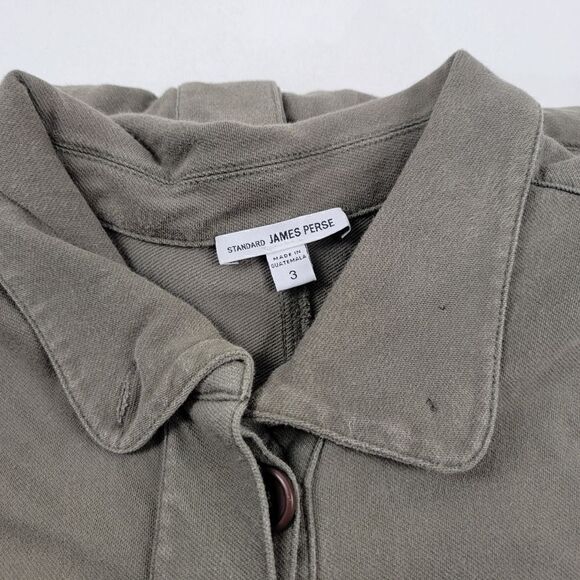 James Perse Argn Cargo Chore Button Up Jacket Womens sz 3 Coat - Picture 2 of 12
